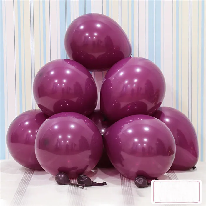 10 шт 12 дюймов 2,2 г молочно-белый латексный шар надувной воздушный шар детский день рождения шарики для свадебного украшения поплавок - Цвет: 2.2g Maca D5 WineRed