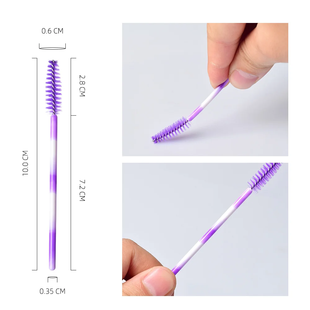 50 шт. одноразовые палочки для туши с ручкой, аппликатор для ресниц, нейлоновые кисти для макияжа, аксессуары для наращивания ресниц, аксессуары для макияжа