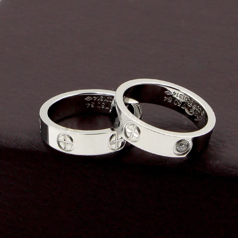 Titanium Steel Fashion Classic Luxury Brand Bague Cross Patter Wedding Love Ring For Women/Men Gold Color cart Lovers Jewelry
