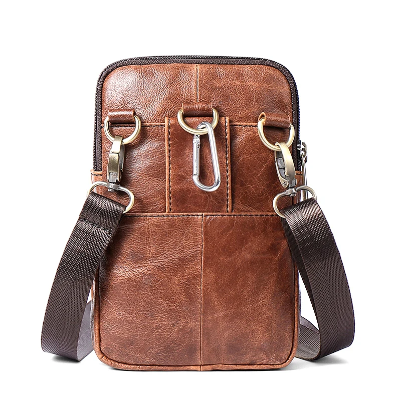 WESTAL صغيرة حقيبة للرجال الرجال جلد طبيعي حقيبة ساعي الهاتف الحقيبة رفرف جلدية حقائب كتف Crossbody أكياس 8326