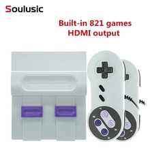 Soulsic Мини ТВ игровая консоль HDMI 8Bit Ретро игровая консоль встроенный 821 различных классических игр ручные игровые плееры