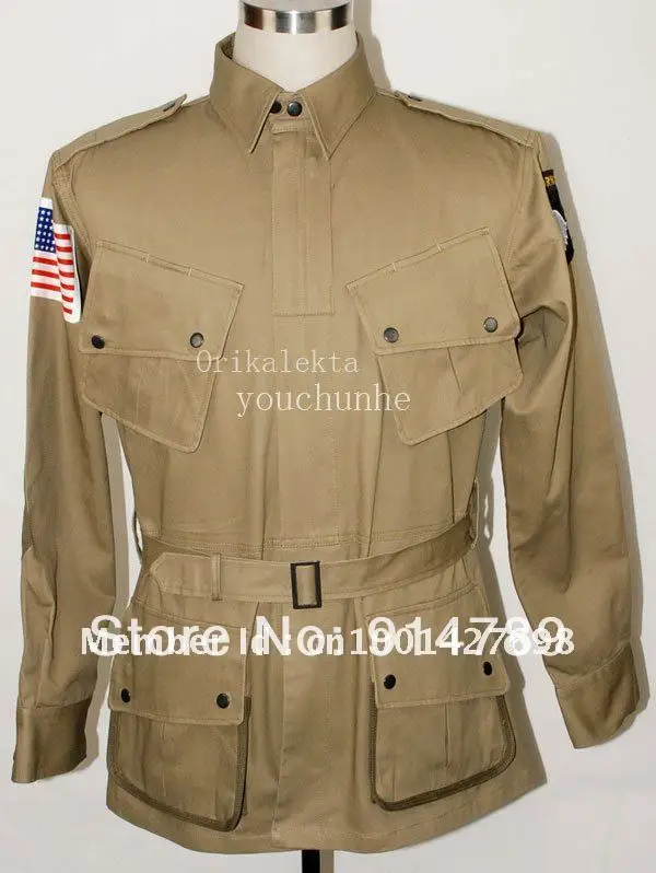 WWII США M42 воздушно-десантный комбинезон куртка брюки размеры-45421