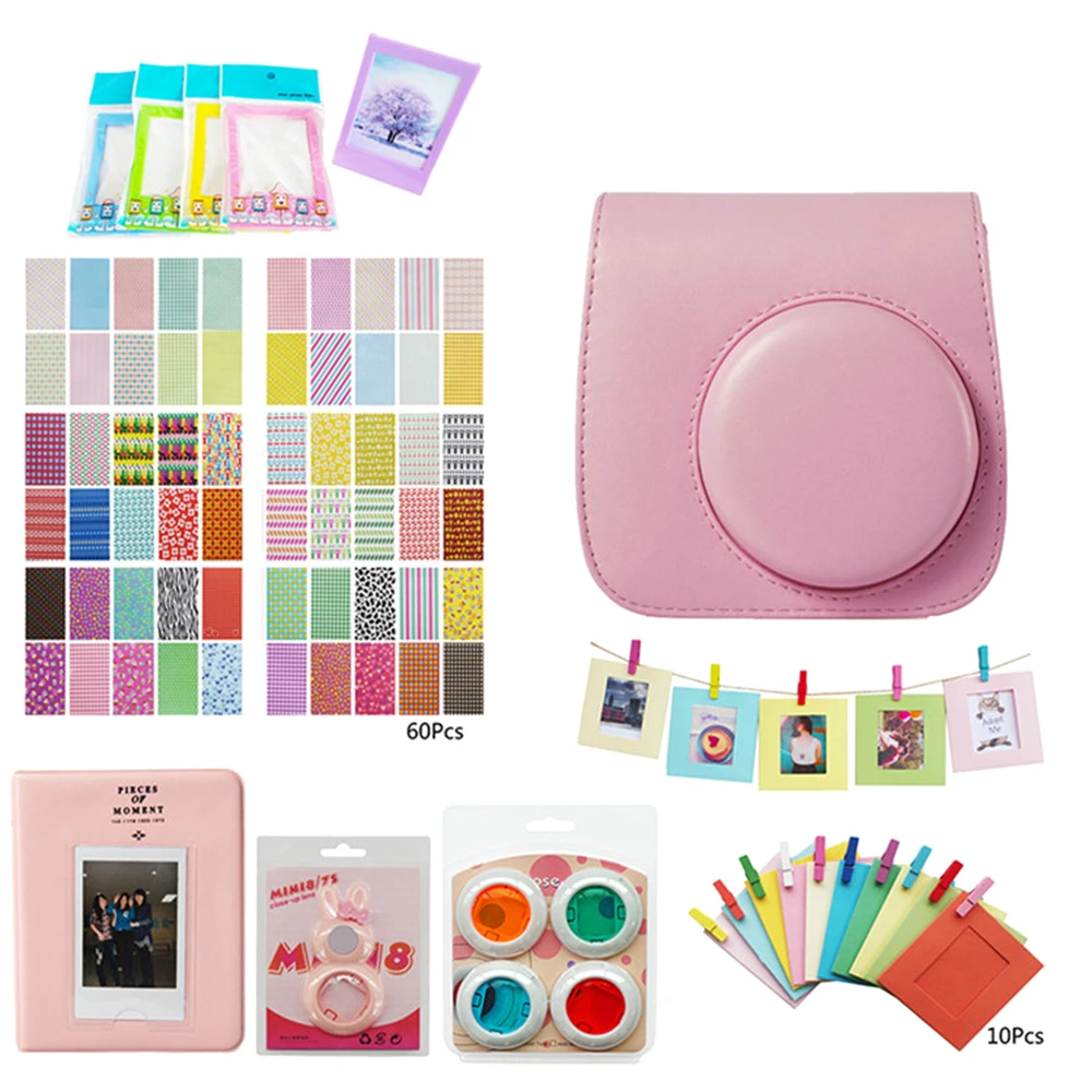 Сумка для камеры комплект для Instax Mini 8/8+/8 s видео чехол защитный фильтр+ альбом+ наклейка+ другие аксессуары набор