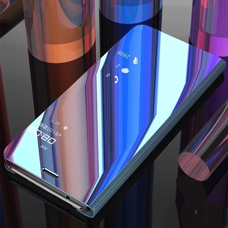 

Touch Flip Case For Samsung Galaxy A7 A9s A6s A9 Star Lite A6 A8 Plus 2018 A3 A5 A7 2017 Mirror 360 Protection Stand Phone Cover