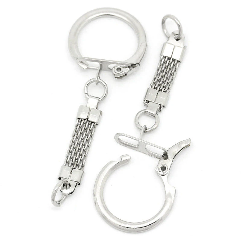 

30PCs Silver Tone Key Chains & Key Rings W/Chain