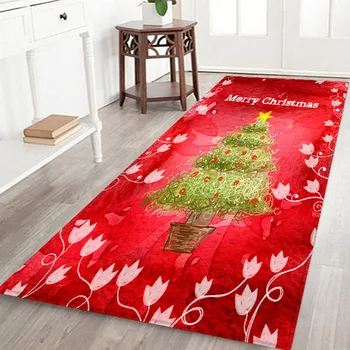 

Christmas Party Decoration Rugs 3D Christmas tree pattern Carpets Kids Room Play Mat Flannel Memory Foam Carpets for Living Room