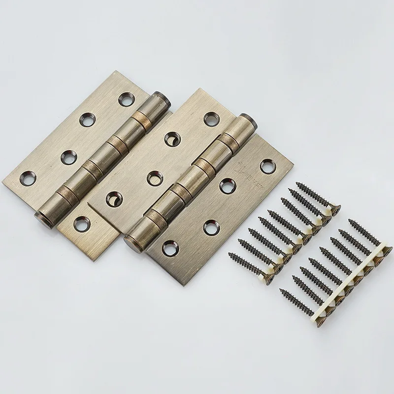 

2018 Cadeado Fechadura Free Shipping 4 "mute Bearing Stainless Steel Flat Open Green Red Ancient Bronze Slot Plate Hinge Door