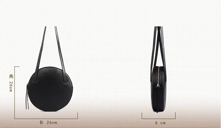 women's round bags leather circle box handbags messenger bag for lady causal shoulder bags portable bag (2)