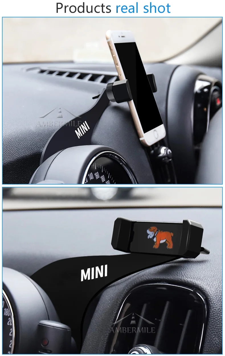 Car Mobile Phone Holder Bracket Union Jack Decorations for BMW Mini Cooper F55 F56 F54 Clubman Accessories (7)