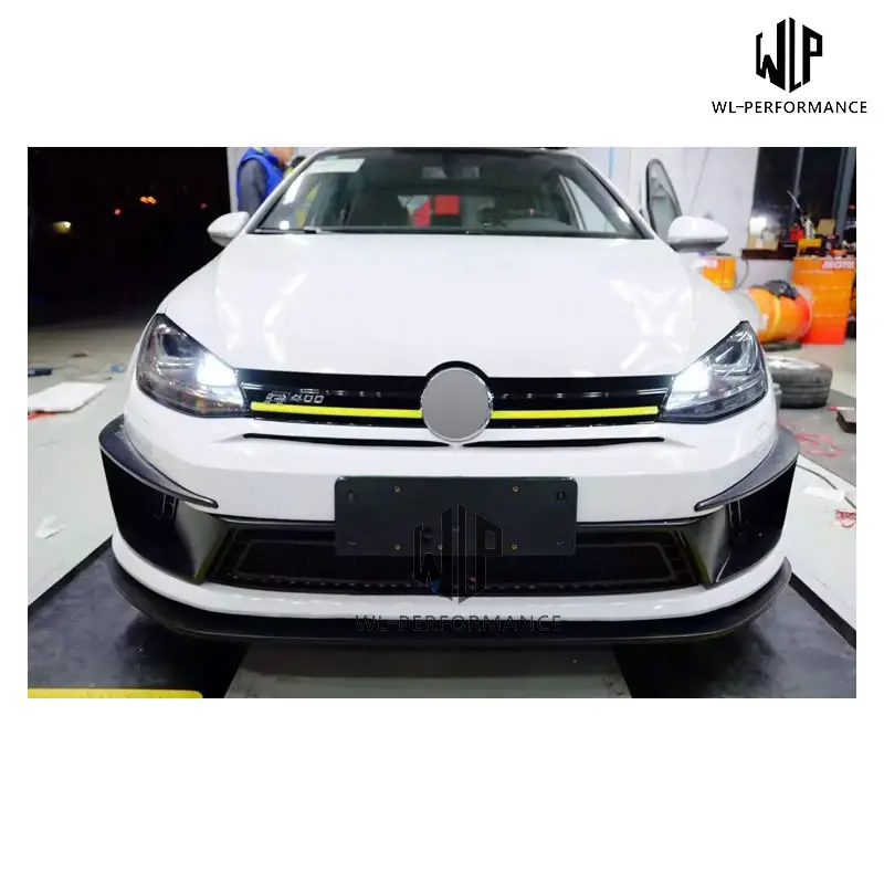 Golf 7 MK7 R400 карбоновое волокно передний бампер для губ разветвитель автомобильный Стайлинг для Volkswagen Golf 7 R400 автомобильный комплект кузова