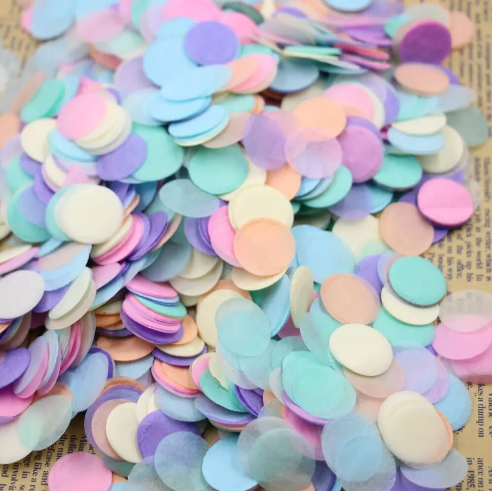 (2 oz/pack) 0.7 Inch Pastel Paper Confetti,Wedding Birthday Party