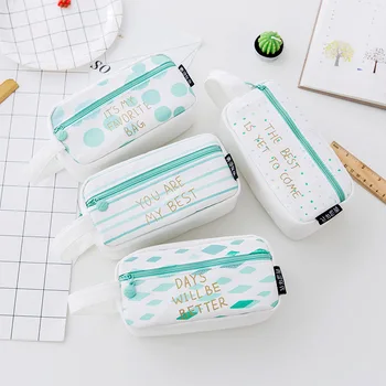 

Creative multi-function large-capacity pencil bag student various graphic canvas pencil case for school stationery storage bag