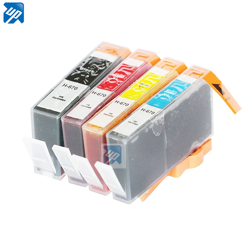 UP brand 12pcs Compatible ink cartridge for hp 670 XL for HP deskjet 3525 4615 4625 5525 6525