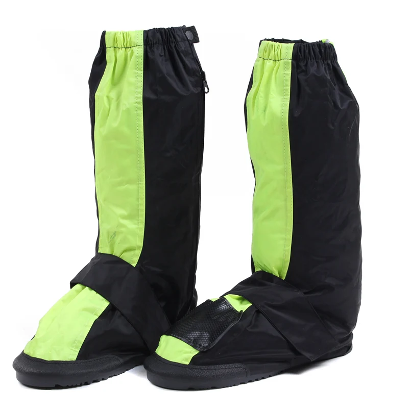 CHCYCLE riutilizzabile Impermeabile copertura di scarpe moto ciclismo stivali da pioggia moto equitazione scarpe covers antiscivolo con riflettori