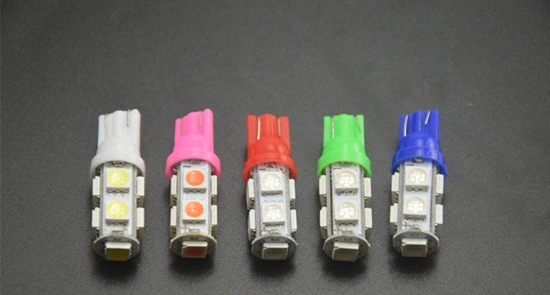 10x Автомобильный свет T10 W5W 5050 9SMD светодиодные лампы авто cob маркер 194 501 Клин для