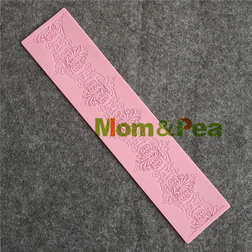 Mom& Pea GX192, кружевная форма для украшения торта, помадка, 3D форма для торта, силиконовая форма для пищевых продуктов