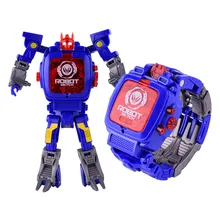 Deformation Robot Children Watch Transformers Electronic Kids Watches Baby Educational Toys Digital Wristatches Boy Girl Clock F