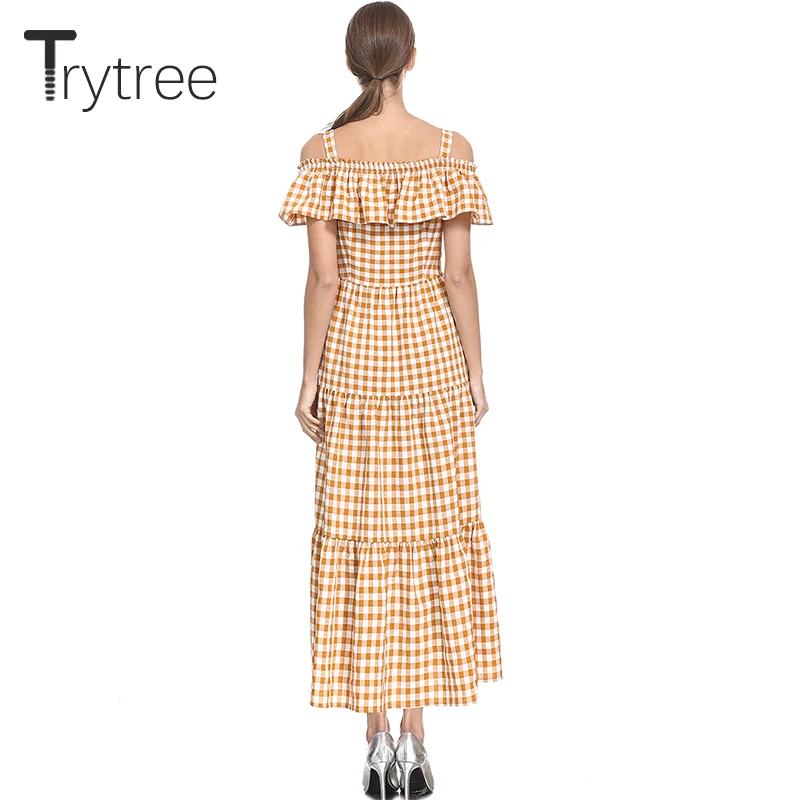 Trytree летнее плиссированное платье с вырезом лодочкой повседневное полиэфирное