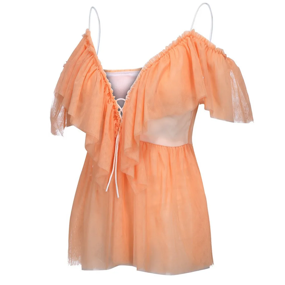 2019 womens summer sexy blouses dentelles vider ruffled ruffled sexy lace sling tops blouses blouses et chemisiers femme 40J12 (15)