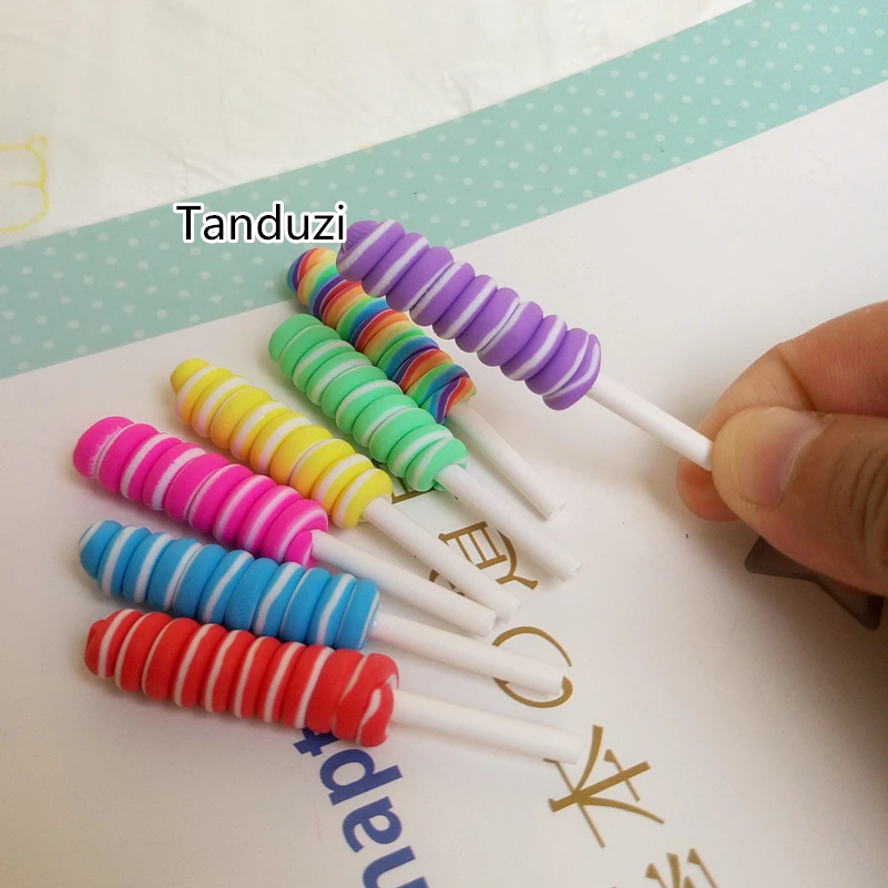 Tanduzi 100 шт. оптовая продажа милые полимерные глиняные конфеты имитация конфет