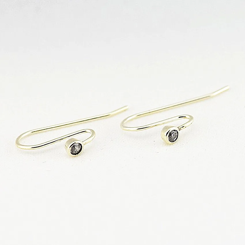 

FANDOLA 100% 925 Sterling Silver Jewelry Accessories for Women DIY Earrings Silver Posts with Clear CZ DIY Gifts FLE018