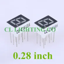 20 шт./лот общий анод газоразрядный индикатор красный 0,28 дюймов 1 цифра светодиодный цифровая трубка DIP-8 красный 7 в корпусе с двурядным расположением выходов