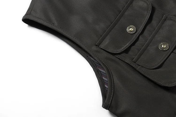 Black Friday Grandwish Mens Cotton Casual Cargo Sleeveless Vest Male Collarless Waistcoat Men Multi Pockets Zipper Vests Plus Size 4XL,DA847