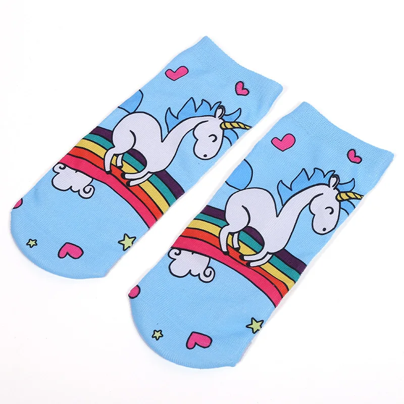 

2019 women or men socks Harajuku cotton boat sucking Chinese deodorant Christmas Unicorn expression digital printing socks