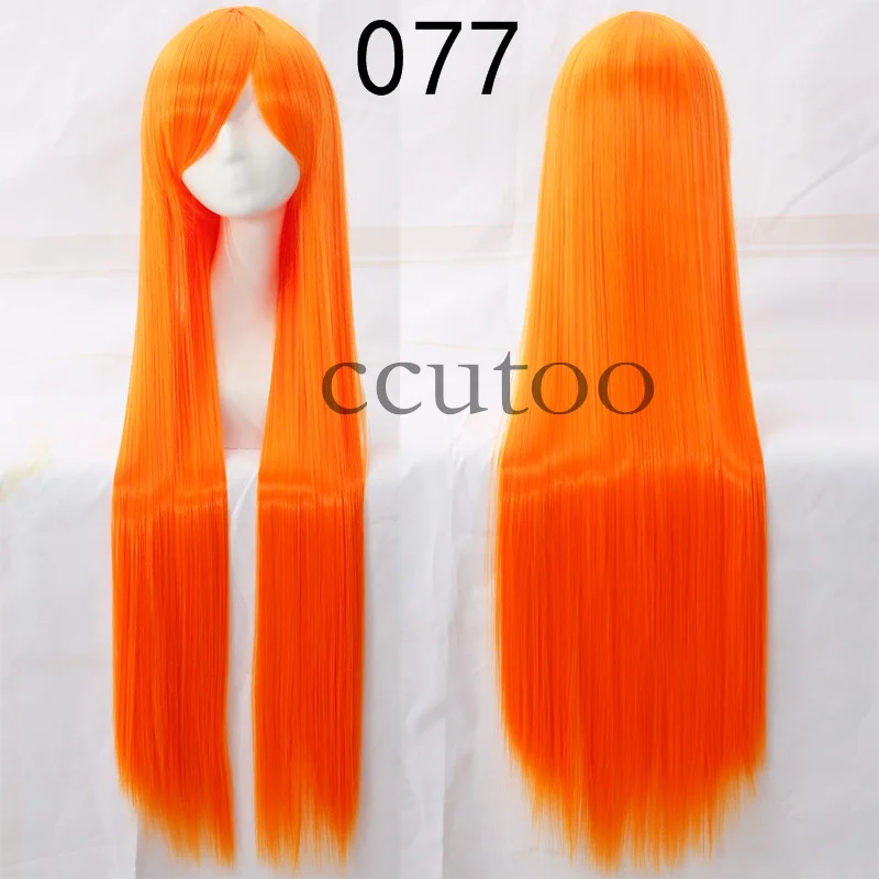 Ccutoo 100 см длинные прямые синтетические волосы высокая температура косплей парики 82 цвета доступны - Цвет: Фиолетовый