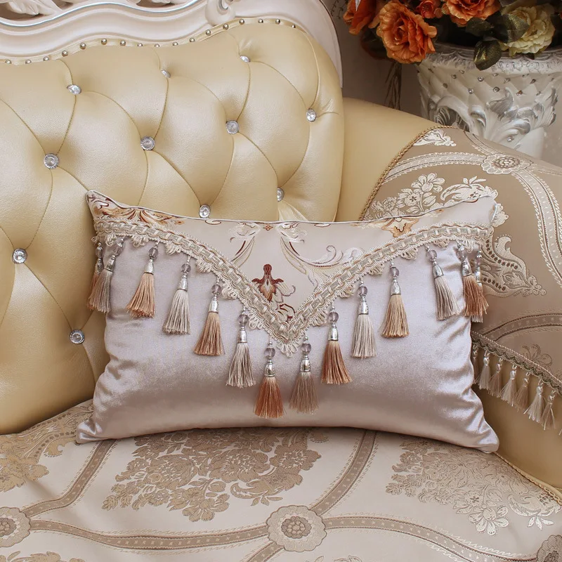 Европейский роскошный чехол для подушки на диване, декоративная наволочка на подушку, подушка с кисточками, наволочки на талию, чехол для подушки, домашний декор 30x45 см