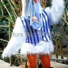 Талисман Белый Аист mascot костюм причудливого платья пользовательские фантазии косплей костюм тема mascotte карнавальный костюм