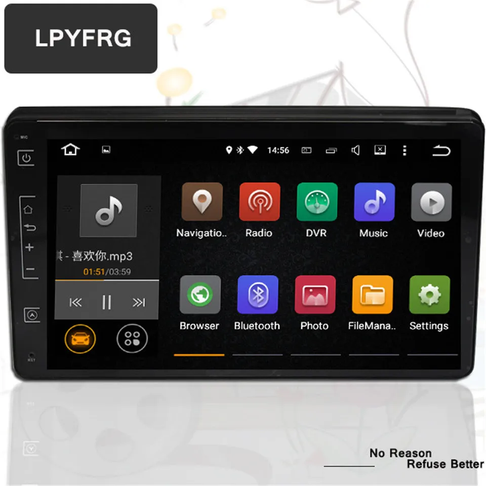 Perfect 9" Stereo 2 din 1024*600 Android 9.0 Car GPS Navigation Radio Audio Player for Toyota Corolla Fortuner 2016 2017 DVD CD System 3