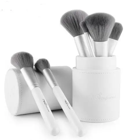 12pcs silver Makeup Brushes set Foundation Eyeshadow eyebrow professional make up brush Cosmetics with Leather Toiletry Kits | Красота и