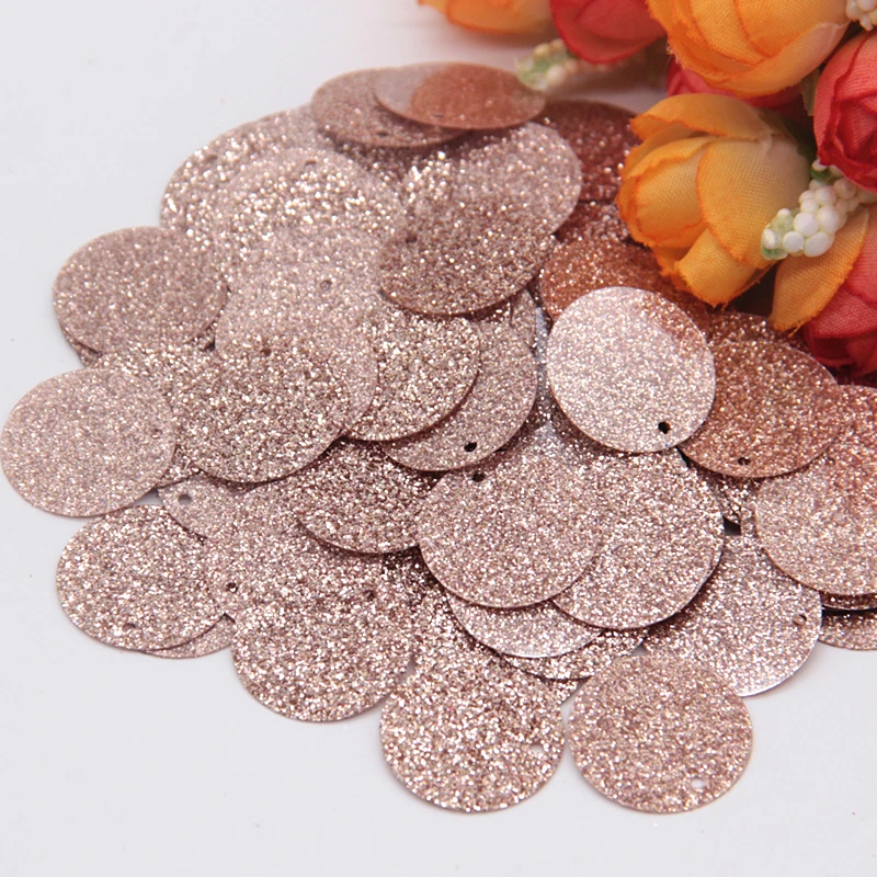 

Champagne Glitter Sequins 2cm Flash Powder PVC Loose Sequin 20mm Paillette Sewing Craft Garment Accessory Wedding Decoration 20g
