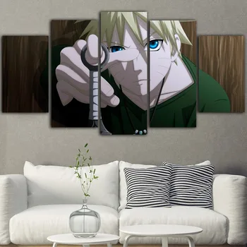 

Home Decor Painting Canvas Printed 5 Pcs Naruto Character Pictures Brand New Animation Poster Cartoon Wall Art Frame Living Room