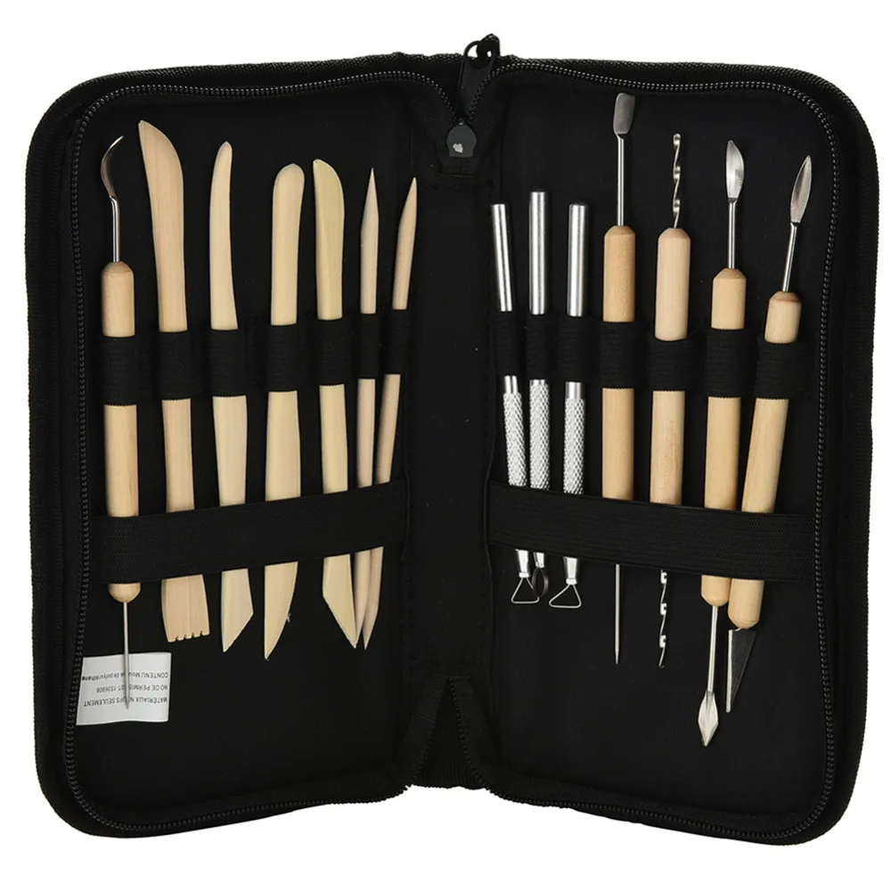 14 pcs/lot Polymer Clay Tools Carving Craft Brush Pottery Tools Clay
