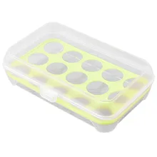 15 Сетки Главная Кухня поставляет яйцо контейнер для хранения Box компактный Размеры PP яйцо контейнер чехол для хранения Кухня гаджеты