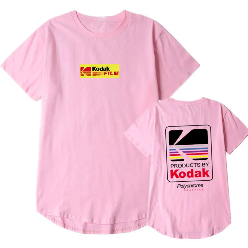 Японская уличная одежда футболка Kodak лето 2019 армейский зеленый черный белый хаки
