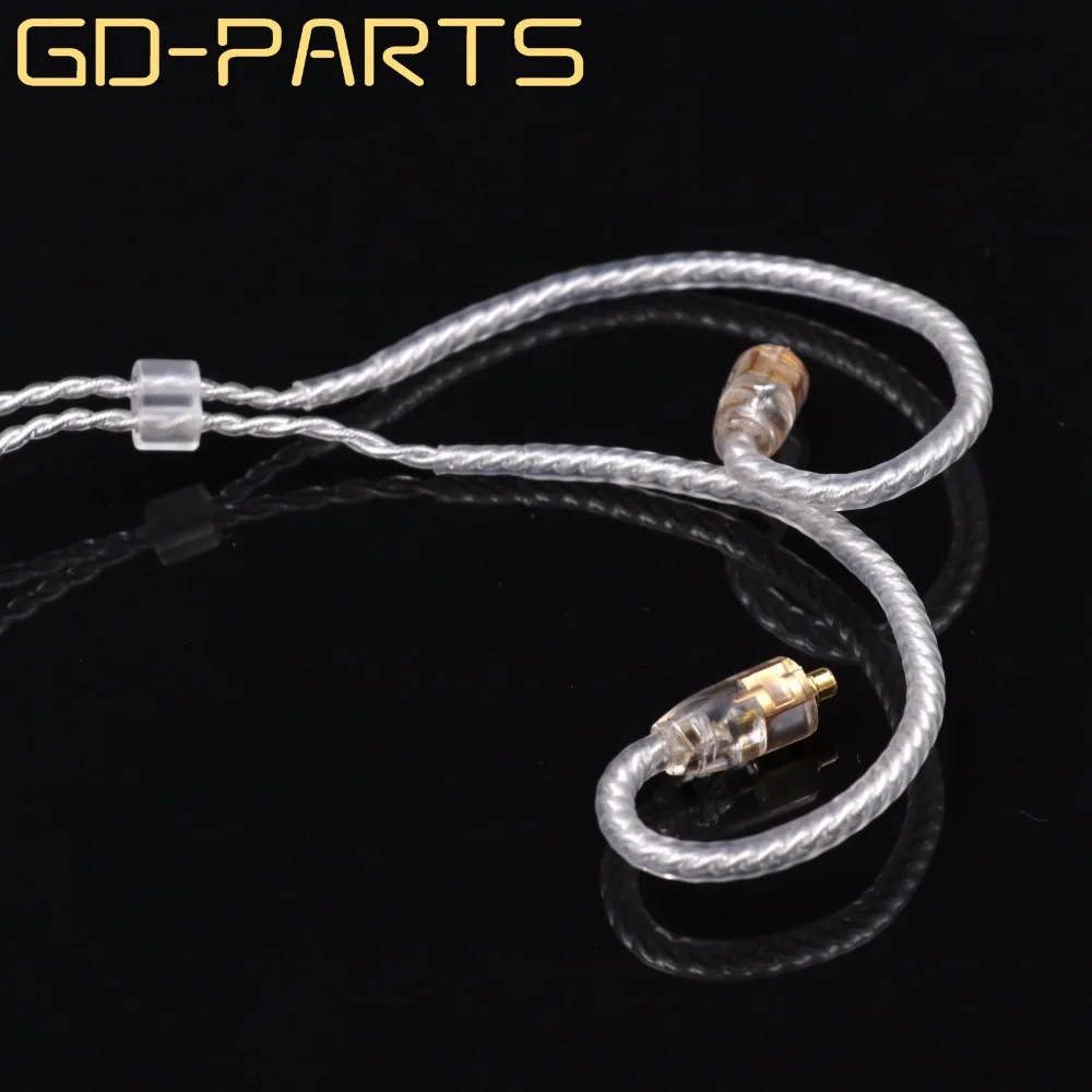 GD-PARTS ручная оплетка MMCX кабель для наушников Замена апгрейд SE215 SE425 SE535 SE846 Hifi Серебряный OCC ПВХ провод для наушников