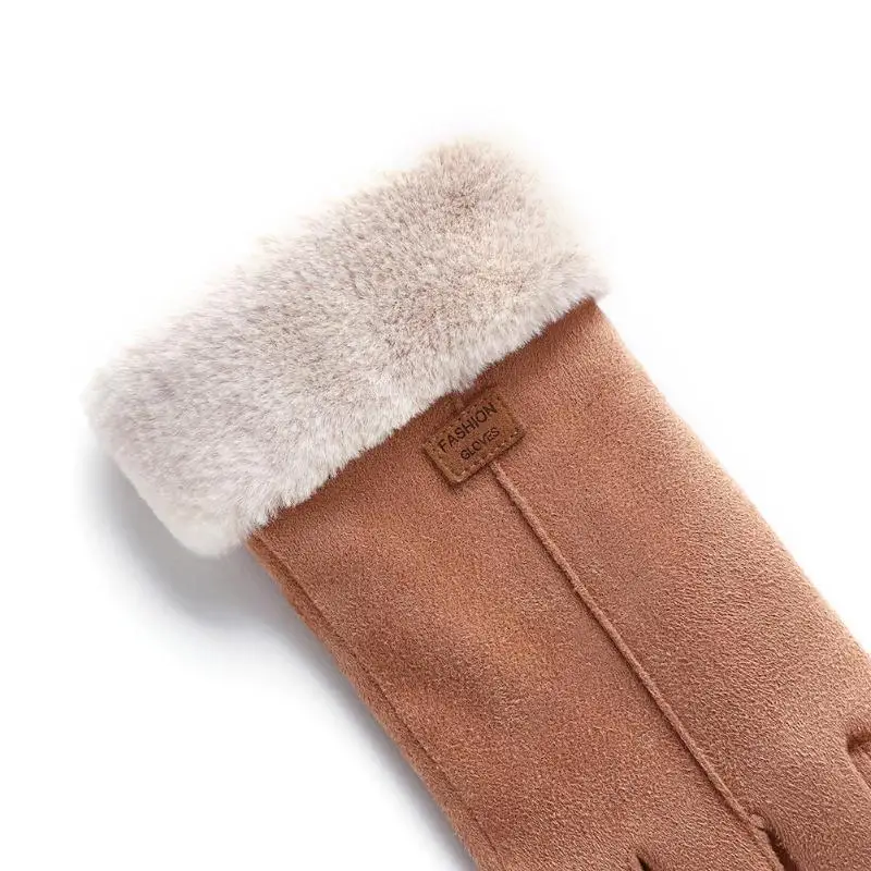 Зимние теплые для женщин Сенсорный экран перчатки Спорт на открытом воздухе утолщаются перчатки для верховой езды