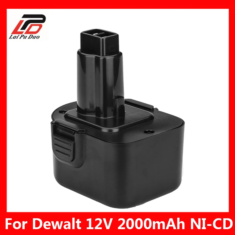 Ni CD 2 0Ah Replacement Power Tool Battery For Dewalt 12V 2000mah DE9074 DC9071 DE9037 DE9071