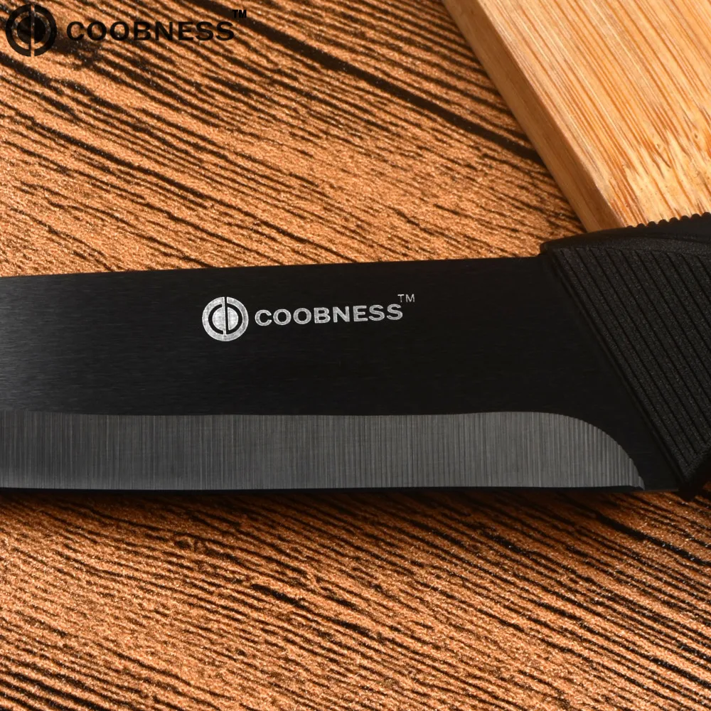 COOBNESS бренд один кусок кухонный нож черное лезвие и ручка 5 дюймов нож для нарезки хорошего качества керамические кухонные аксессуары, нож
