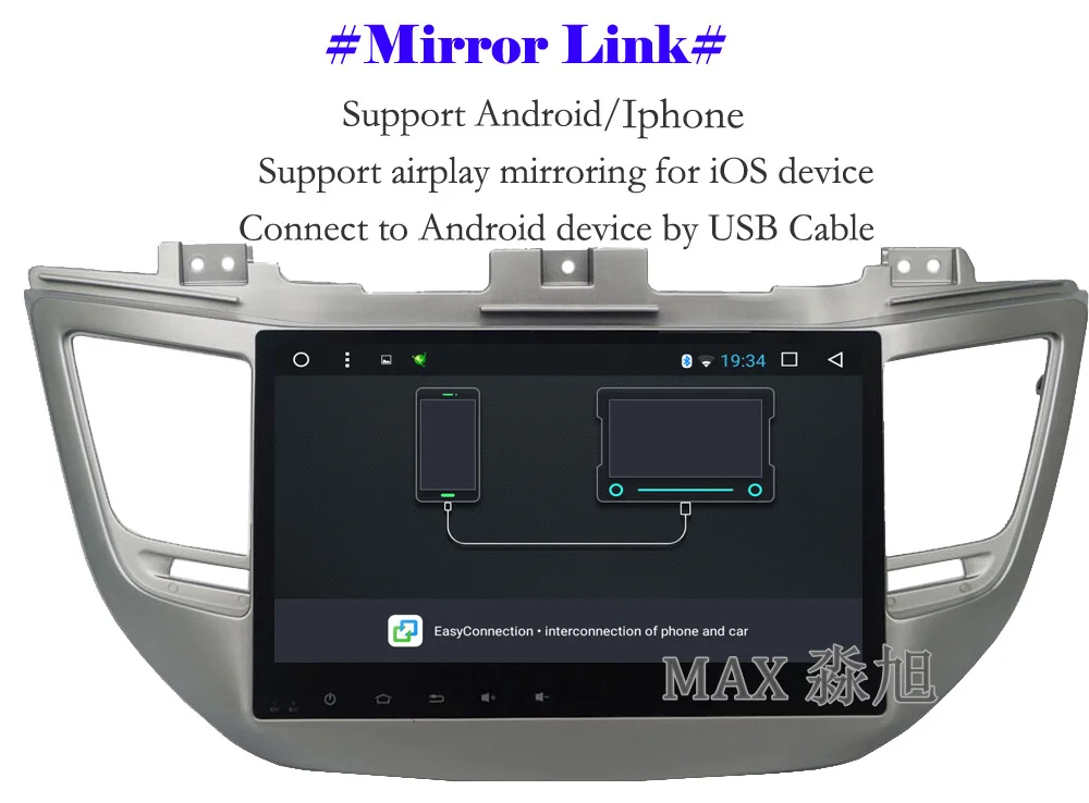 Best MAX Android 7.1.1 Silvery Frame For Hyundai Tucson/IX35 Car Radio GPS Navigation System Bluetooth call/music WIFI SWC free map 9