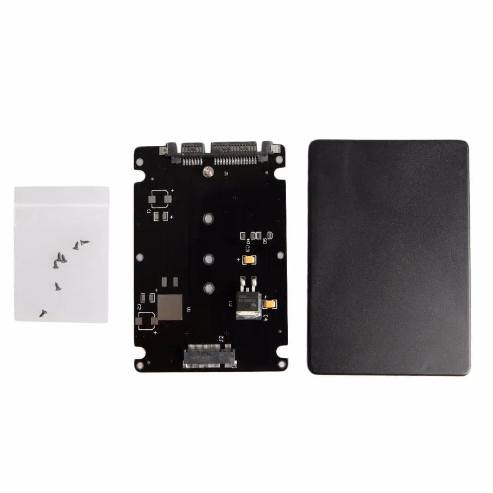 

New B+M Key Socket 2 M.2 NGFF (SATA) SSD to 2.5 SATA Adapter Card with Case New Feb5