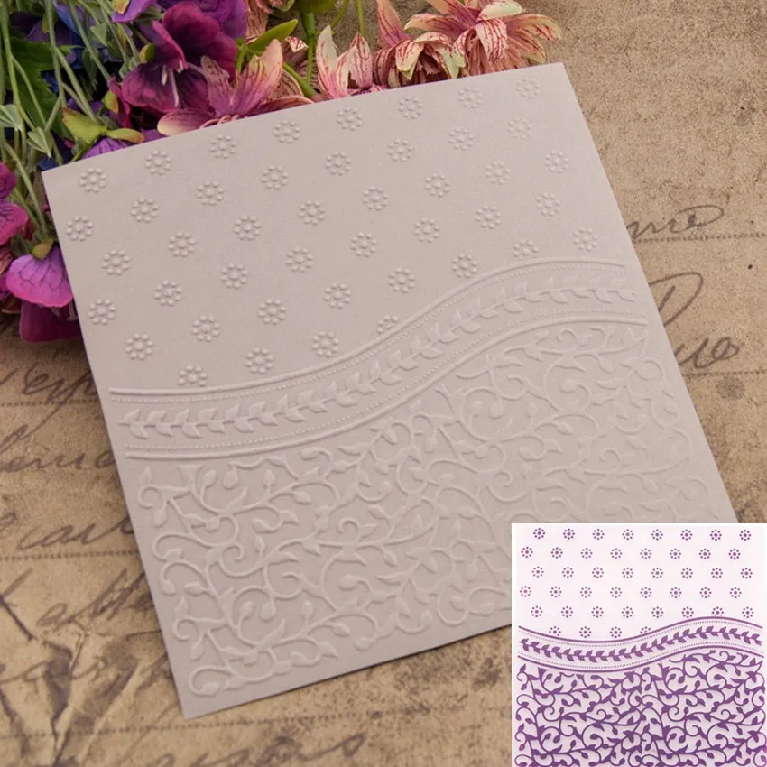  Square Vines Plastic Embossing Folder Set For Scrapbooking Paper Card Photo Album DIY Greeting Card - 32948748517