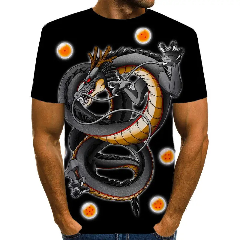 Dragon Ball Z Ultra Instinct God Son Goku Super Saiyan Men Tshirt 3D Printed Summer O-Neck Daily Casual Funny T shirt Plus Size - Color: NT-196