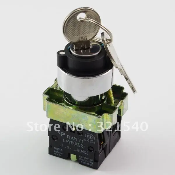 XB2BG45C 1NO 1NC 2Position MAINTAINED Spring Return Key Rotary Select