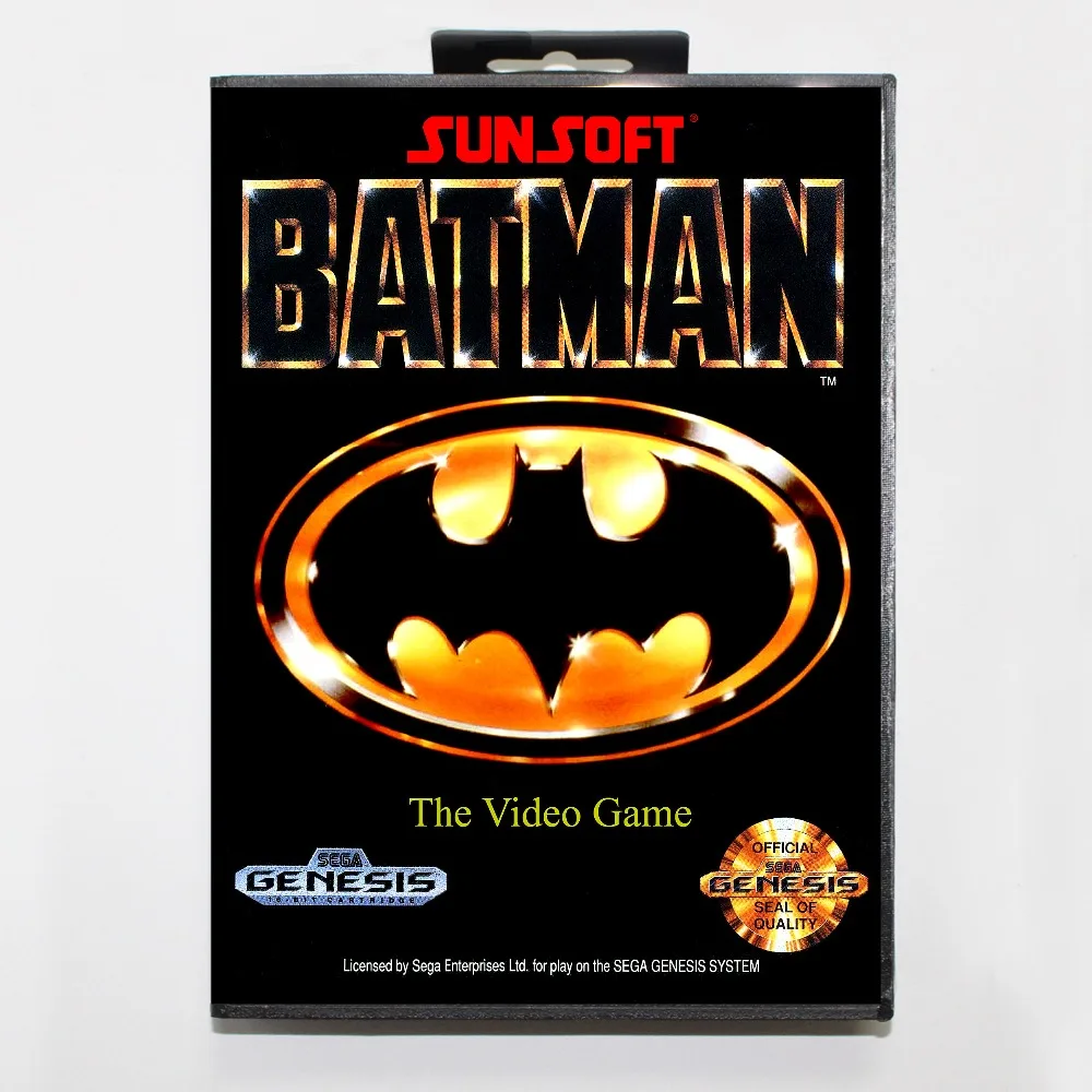 Бэтмен 16 бит md карты с розничной коробке для Sega megadrive игровая консоль системы