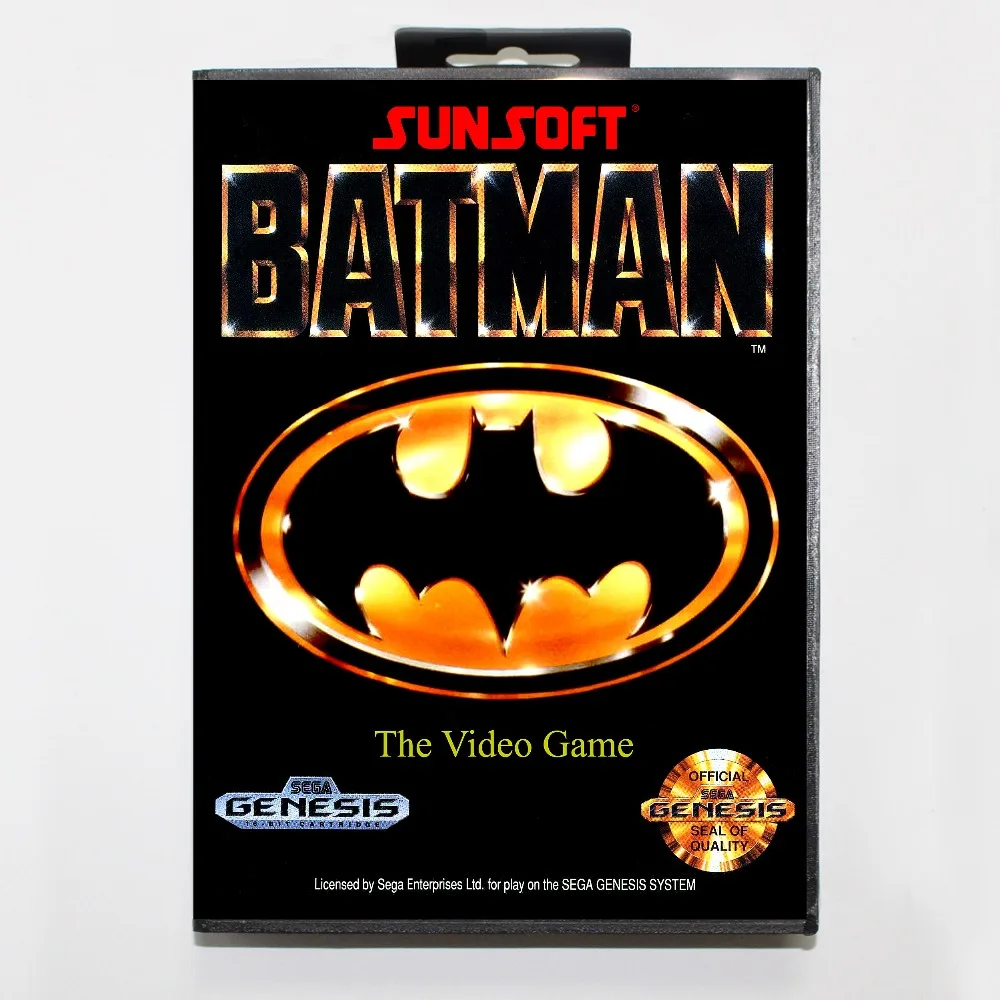 

Batman 16 bit MD card with Retail box for Sega MegaDrive Video Game console system