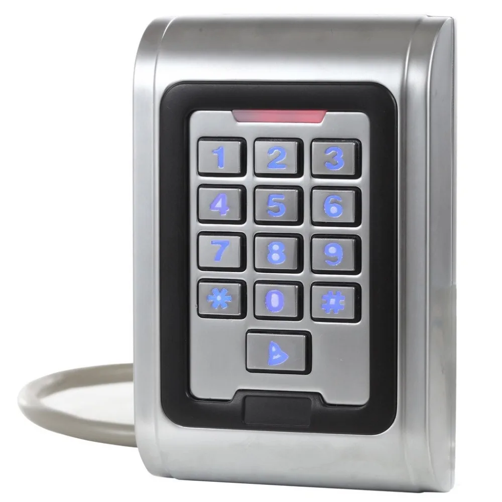 

RFID Card Door Access Control System Full Waterproof Metal Keypad Anti-theft Alarm Standalone Access Control with 2000 Users